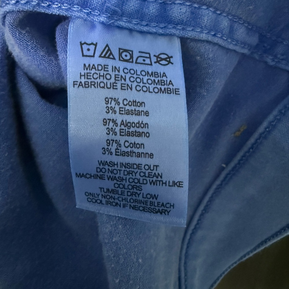 Michael Kors Denim Jean Jacket Light Blue Wash With Gold-tone MK Logo Buttons XL - Picture 5 of 5